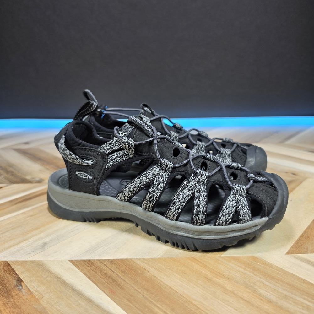 KEEN Whisper Sandal Women's US 8 Black Drizzle 1028815 Water Outdoor Sport Shoes